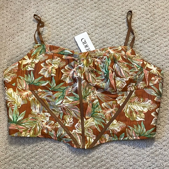 Cider Rusty Floral Print Top - Picture 1 of 2